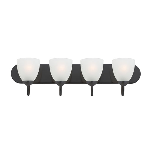 Maxim 11384FTBK Axis 4 Light Strip Bath Vanity | Black