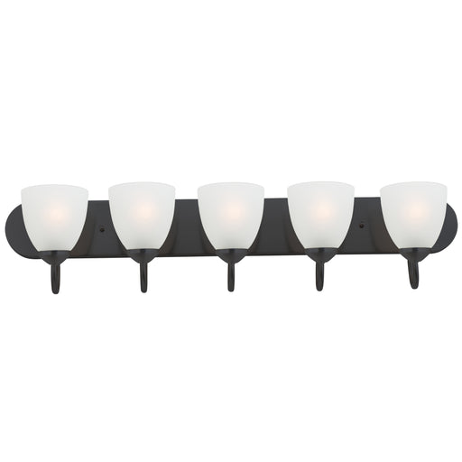 Maxim 11385FTBK Axis 5 Light Strip Bath Vanity | Black