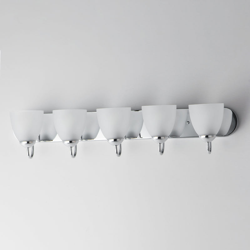 Maxim 11385FTPC Axis 5 Light Strip Bath Vanity | Polished Chrome
