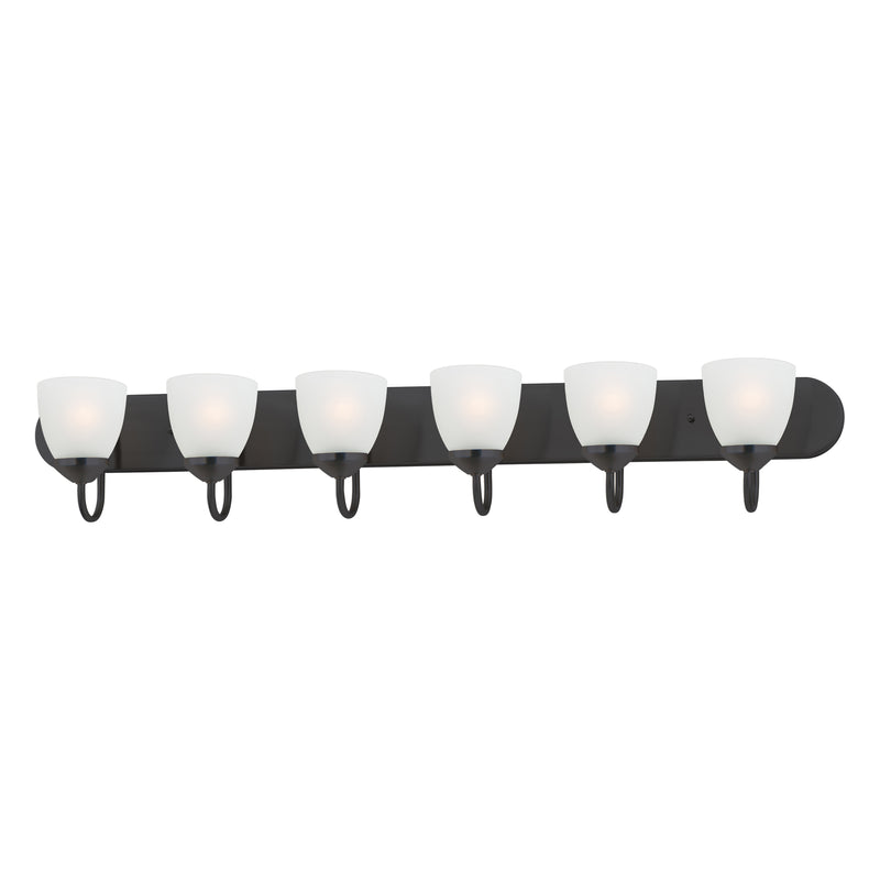 Maxim 11386FTBK Axis 6 Light Strip Bath Vanity | Black