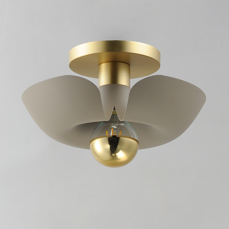 Maxim 11390SGSBR Poppy 12" Flush Mount | Silver Gold / Satin Brass