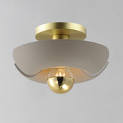 Maxim 11390SGSBR Poppy 12" Flush Mount | Silver Gold / Satin Brass