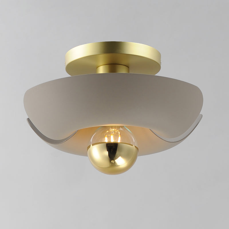 Maxim 11390SGSBR Poppy 12" Flush Mount | Silver Gold / Satin Brass