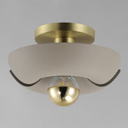 Maxim 11390SGSBR Poppy 12" Flush Mount | Silver Gold / Satin Brass