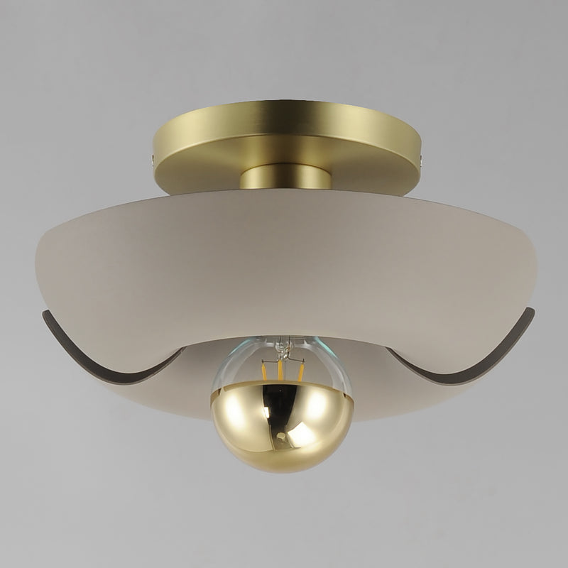 Maxim 11390SGSBR Poppy 12" Flush Mount | Silver Gold / Satin Brass
