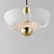 Maxim 11391WTSBR Poppy 12" Pendant | White/Satin Brass