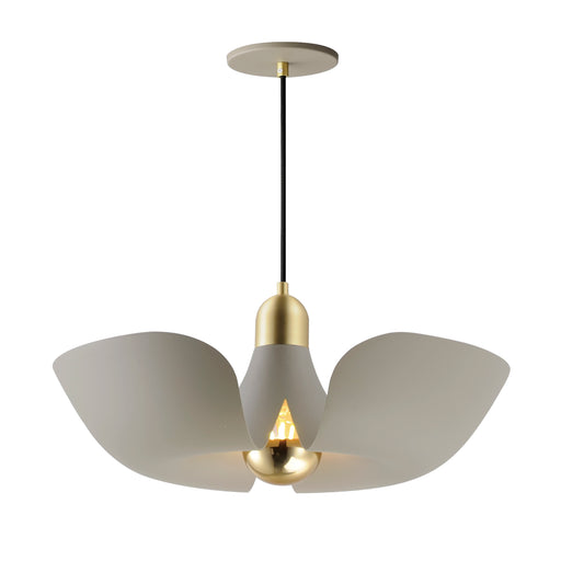 Maxim 11392SGSBR Poppy 18" Pendant | Silver Gold / Satin Brass