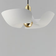 Maxim 11392WTSBR Poppy 18" Pendant | White/Satin Brass