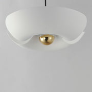 Maxim 11392WTSBR Poppy 18" Pendant | White/Satin Brass