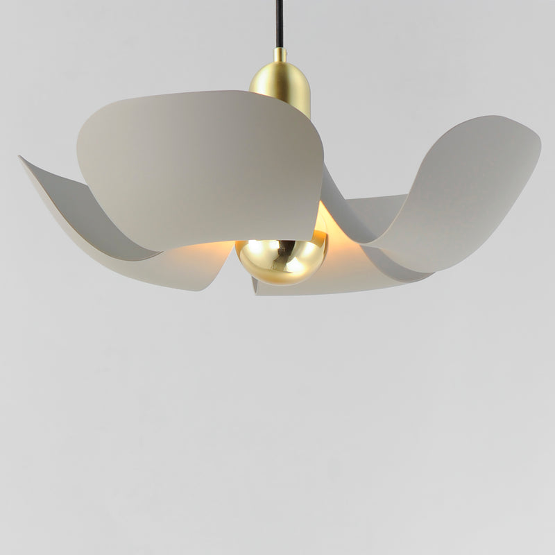 Maxim 11394SGSBR Poppy 18" Pendant | Silver Gold / Satin Brass