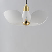Maxim 11394WTSBR Poppy 18" Pendant | White/Satin Brass