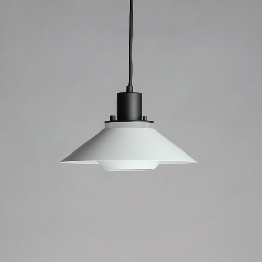 Maxim 11410BKWT Oslo 11.75" 1 Light Small Pendant | Black / White