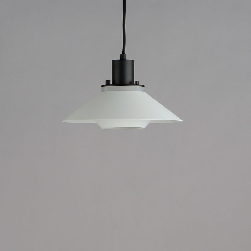 Maxim 11410BKWT Oslo 11.75" 1 Light Small Pendant | Black / White
