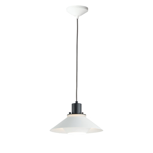 Maxim 11410BKWT Oslo 11.75" 1 Light Small Pendant | Black / White