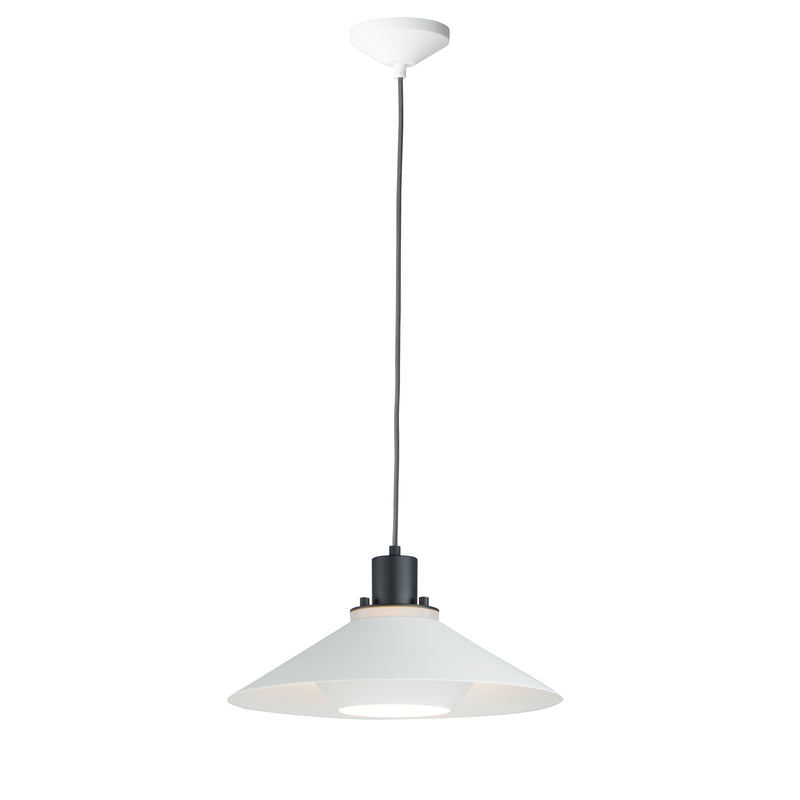 Maxim 11412BKWT Oslo 15.75" 1 Light Medium Pendant | Black / White