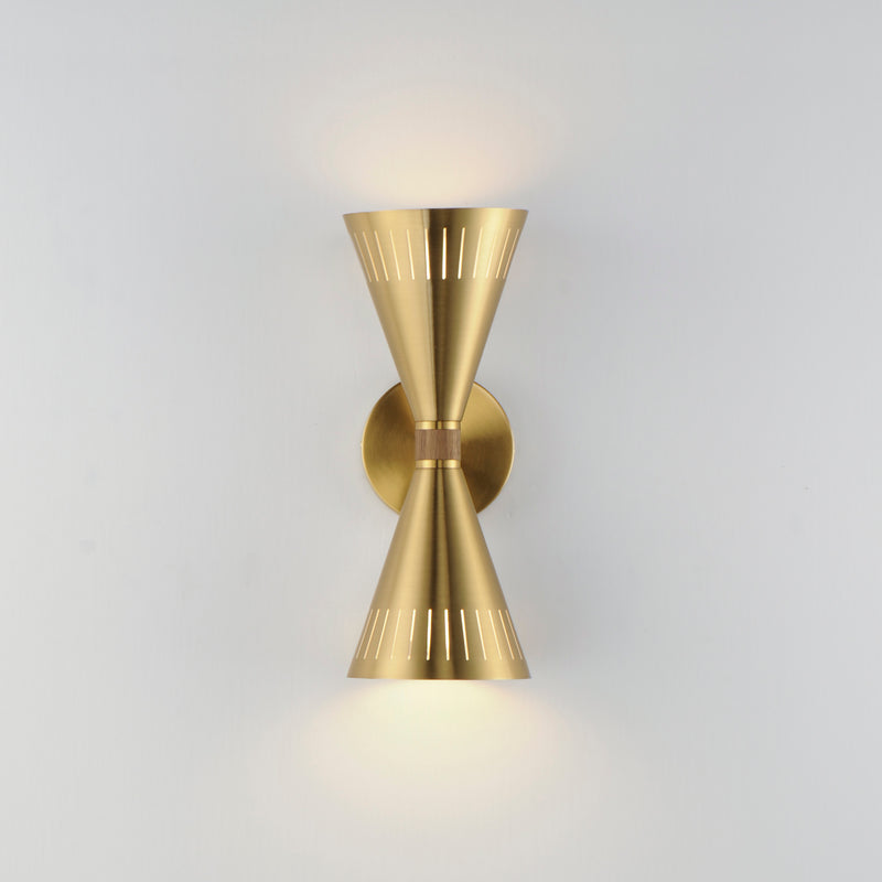 Maxim 11432NAB Helsinki 2 Light Wall Sconce | Natural Aged Brass