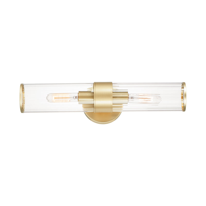 Maxim 11472CRSBR Crosby 2 Light Wall Sconce | Satin Brass