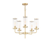 Maxim 11475CRSBR Crosby 5 Light Chandelier | Satin Brass