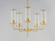 Maxim 11475CRSBR Crosby 5 Light Chandelier | Satin Brass