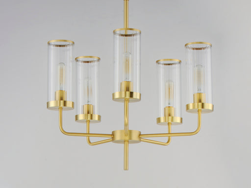 Maxim 11475CRSBR Crosby 5 Light Chandelier | Satin Brass