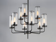 Maxim 11479CRBK Crosby 9 Light Chandelier | Black