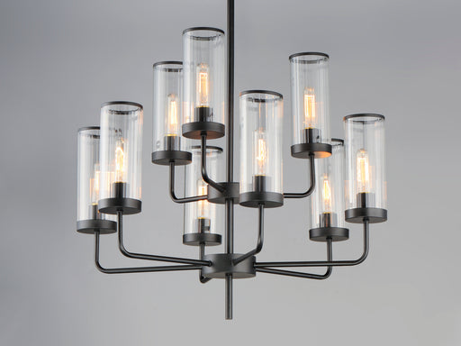 Maxim 11479CRBK Crosby 9 Light Chandelier | Black