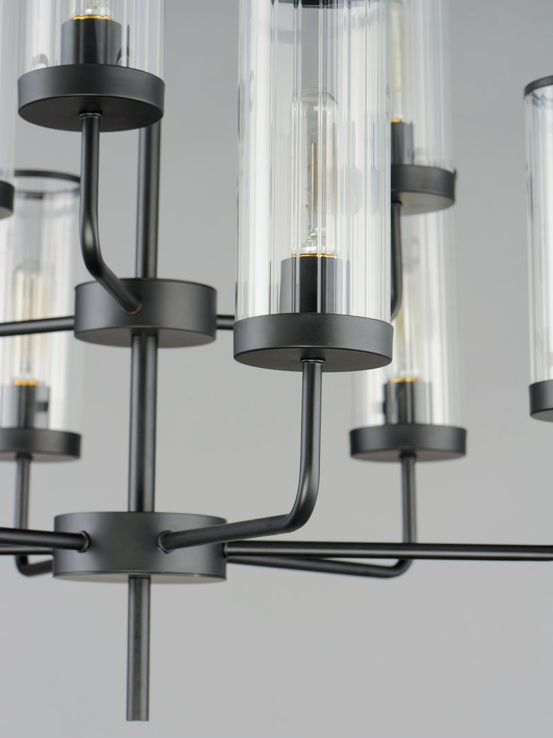 Maxim 11479CRBK Crosby 9 Light Chandelier | Black