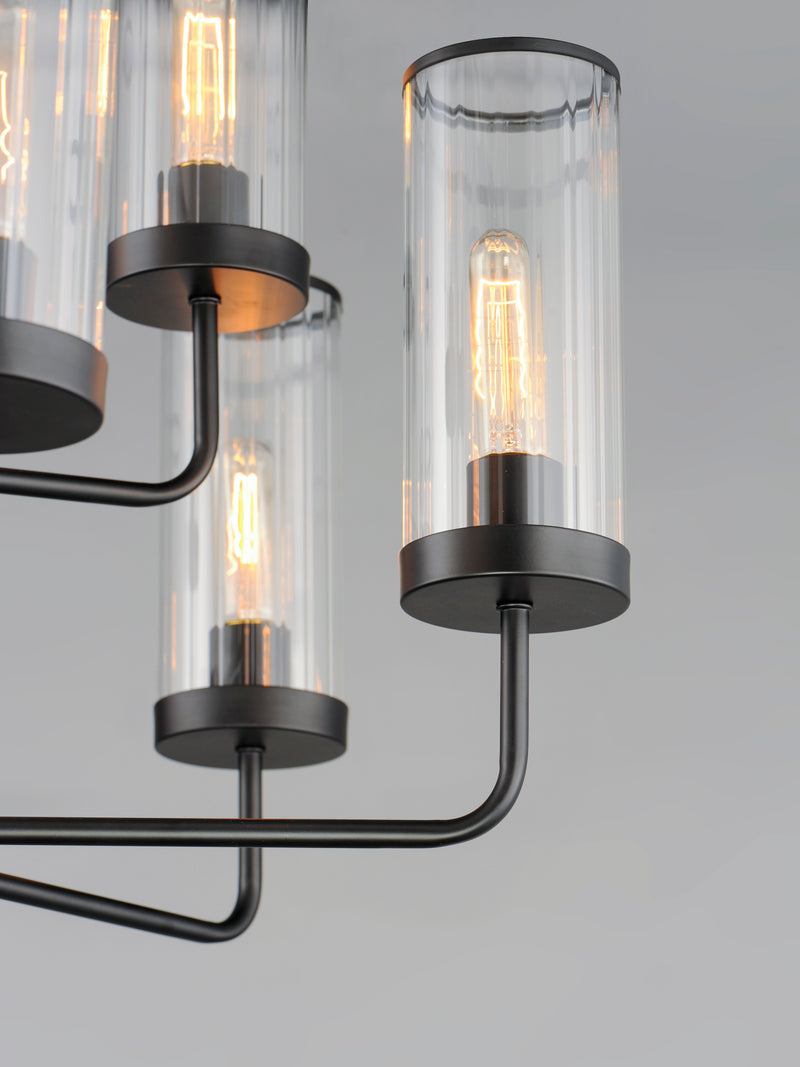Maxim 11479CRBK Crosby 9 Light Chandelier | Black