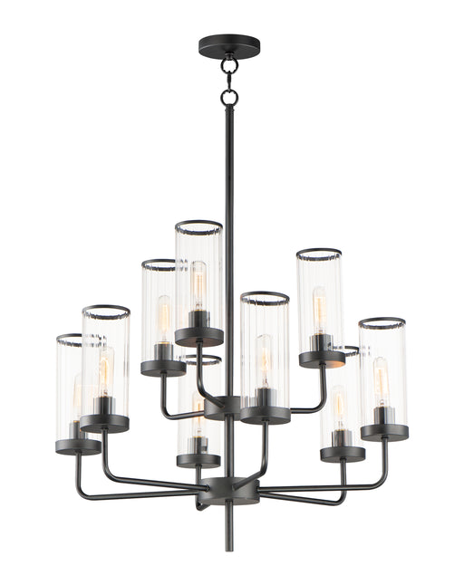 Maxim 11479CRBK Crosby 9 Light Chandelier | Black
