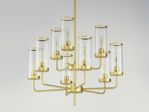 Maxim 11479CRSBR Crosby 9 Light Chandelier | Satin Brass