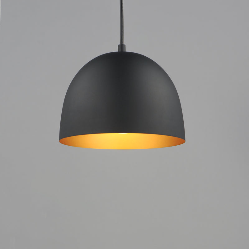 Maxim 11482BKGLD Tova 9" Pendant | Black / Gold