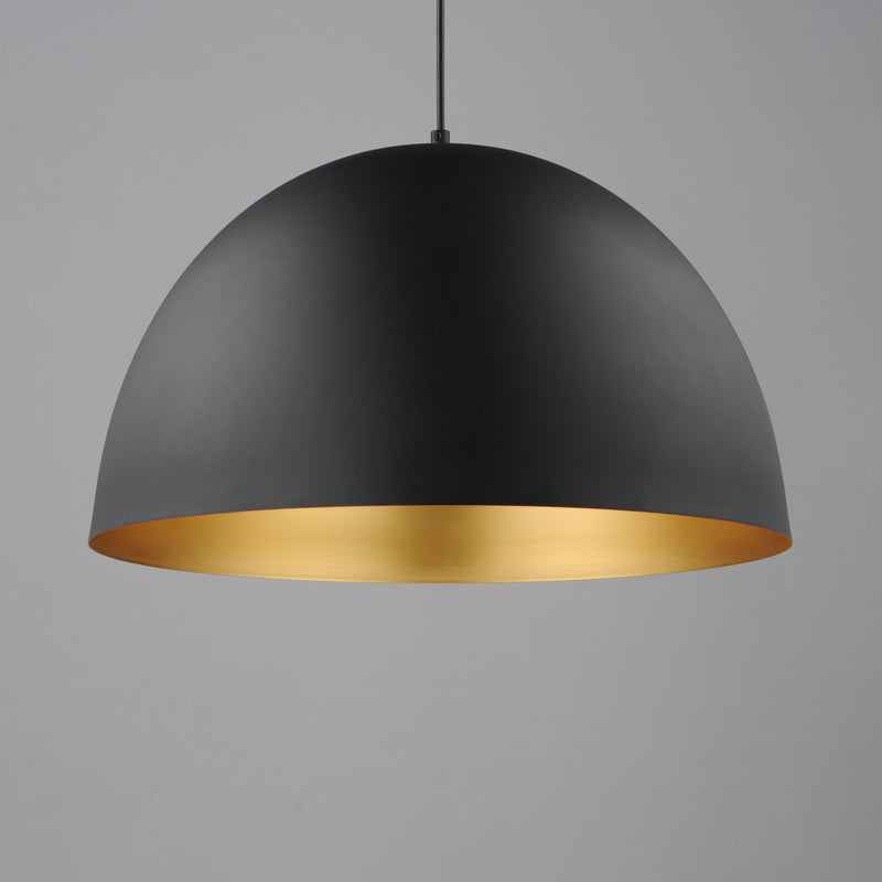 Maxim 11486BKGLD Tova 20" Pendant | Black / Gold