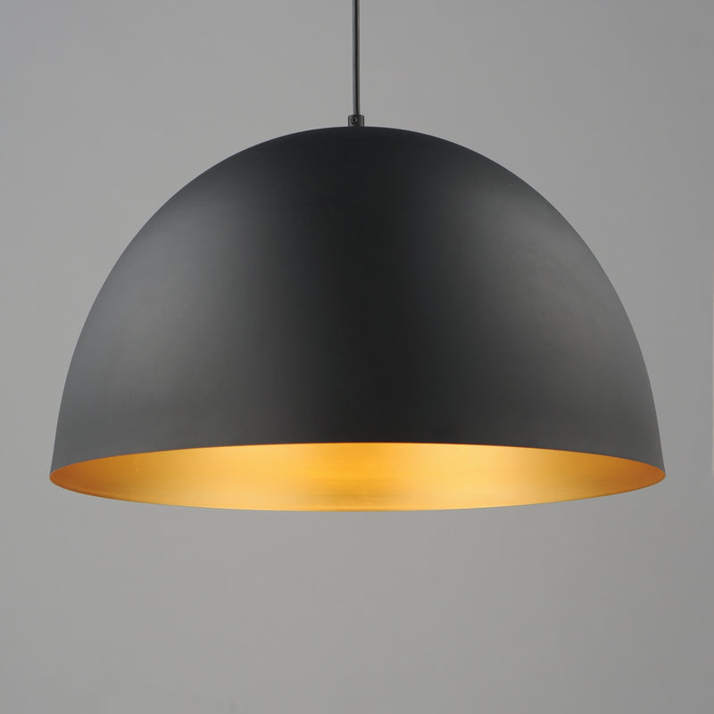 Maxim 11486BKGLD Tova 20" Pendant | Black / Gold