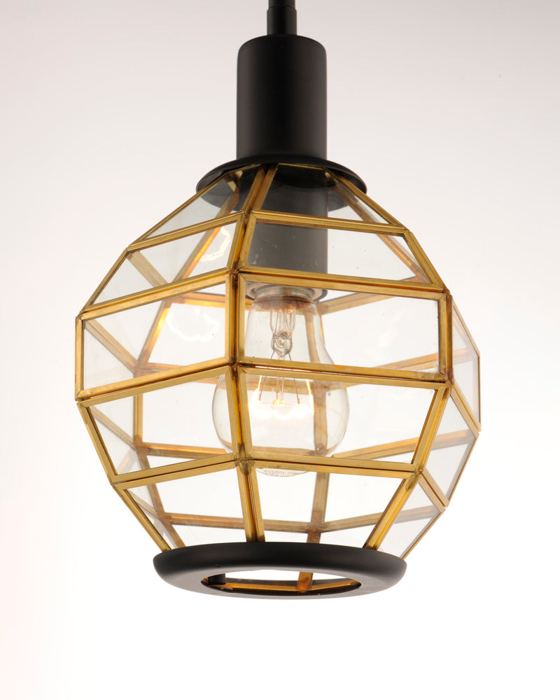 Maxim 11541BKBUB Heirloom 1 Light Mini Pendant | Black / Burnished Brass