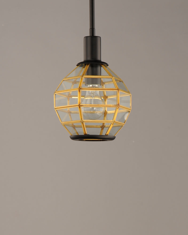 Maxim 11541BKBUB Heirloom 1 Light Mini Pendant | Black / Burnished Brass