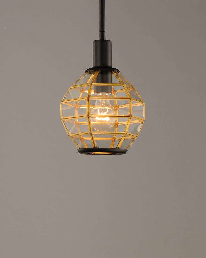 Maxim 11541BKBUB Heirloom 1 Light Mini Pendant | Black / Burnished Brass