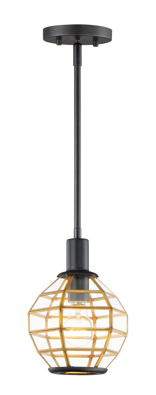 Maxim 11541BKBUB Heirloom 1 Light Mini Pendant | Black / Burnished Brass