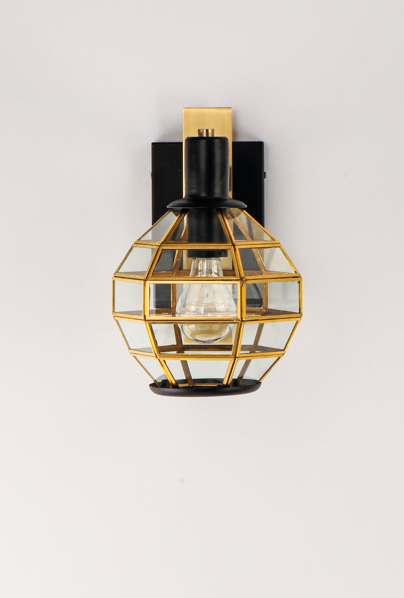 Maxim 11543BKBUB Heirloom 1 Light Outdoor Wall | Black / Burnished Brass