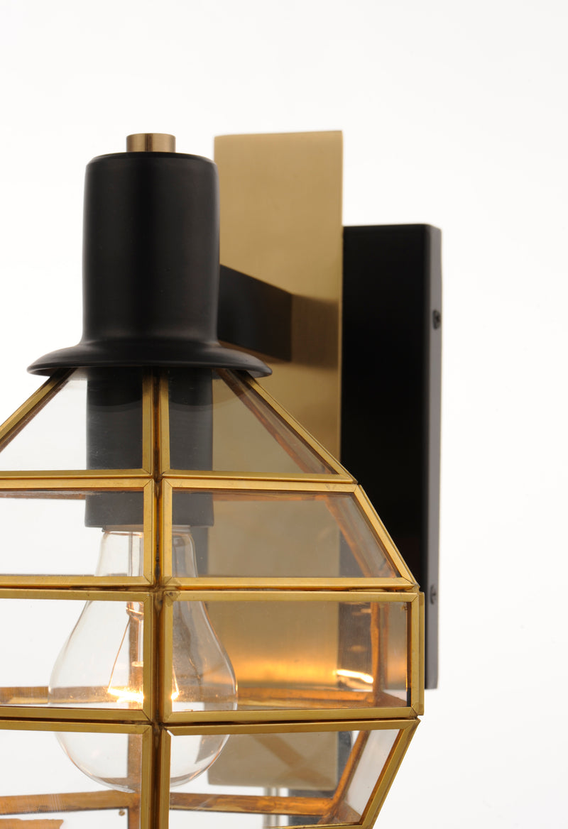 Maxim 11543BKBUB Heirloom 1 Light Outdoor Wall | Black / Burnished Brass