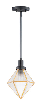 Maxim 11555BKBUB Adorn 1 Light Mini Pendant | Black / Burnished Brass