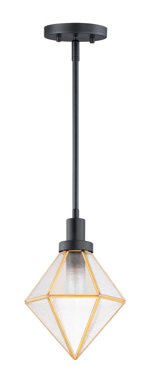 Maxim 11555BKBUB Adorn 1 Light Mini Pendant | Black / Burnished Brass