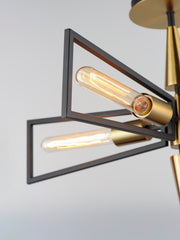 Maxim 11650BKSBR Wings 4 Light Flush Mount | Black / Satin Brass