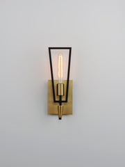 Maxim 11651BKSBR Wings 1 Light Wall Sconce | Black / Satin Brass