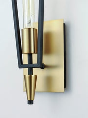 Maxim 11651BKSBR Wings 1 Light Wall Sconce | Black / Satin Brass