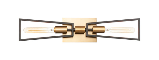 Maxim 11652BKSBR Wings 2 Light Wall Sconce | Black / Satin Brass