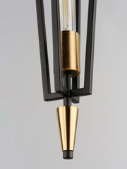 Maxim 11653BKSBR Wings 1 Light Pendant | Black / Satin Brass