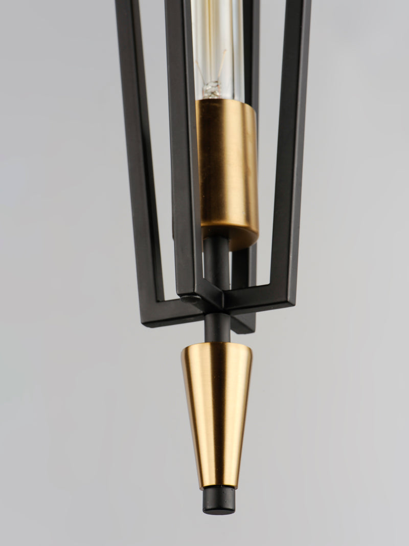 Maxim 11653BKSBR Wings 1 Light Pendant | Black / Satin Brass