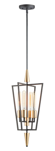 Maxim 11654BKSBR Wings 4 Light Pendant | Black / Satin Brass