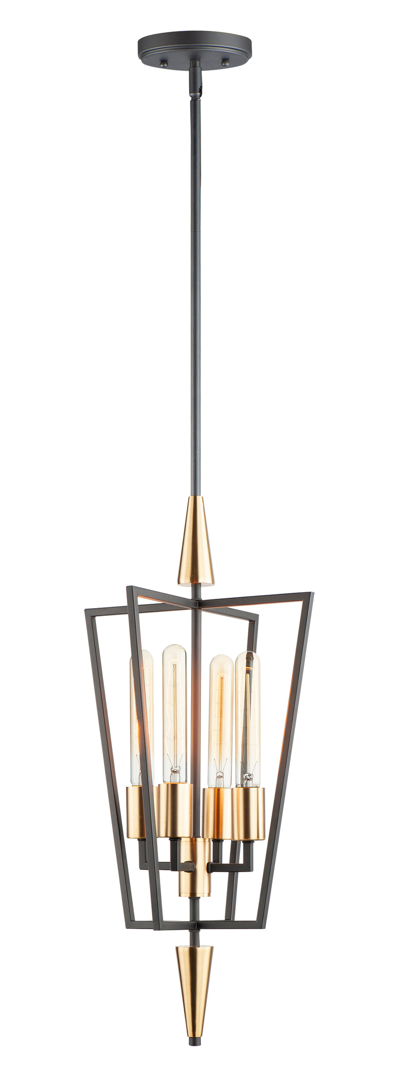 Maxim 11654BKSBR Wings 4 Light Pendant | Black / Satin Brass