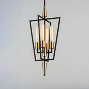 Maxim 11654BKSBR Wings 4 Light Pendant | Black / Satin Brass